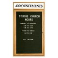 Aarco Aarco Products ODC2418H 1-Door Enclosed Changeable Letter Board with Header - Oak ODC2418H